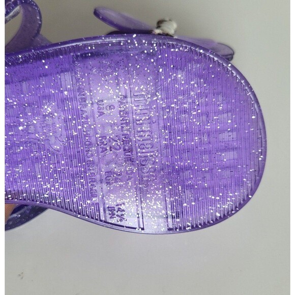 Melissa Mar Girl's Open-toe Butterfly Jelly Glitter Lilac Sandals Size 8 - Picture 9 of 9